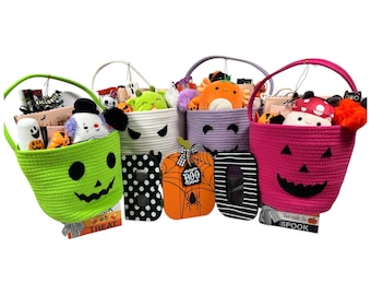 5–14 delar förfyllda Halloweenkorgar för barn | Lyxig buskorg | Bus eller godis | Halloweenleksaker för barn | buskorg | priskorg