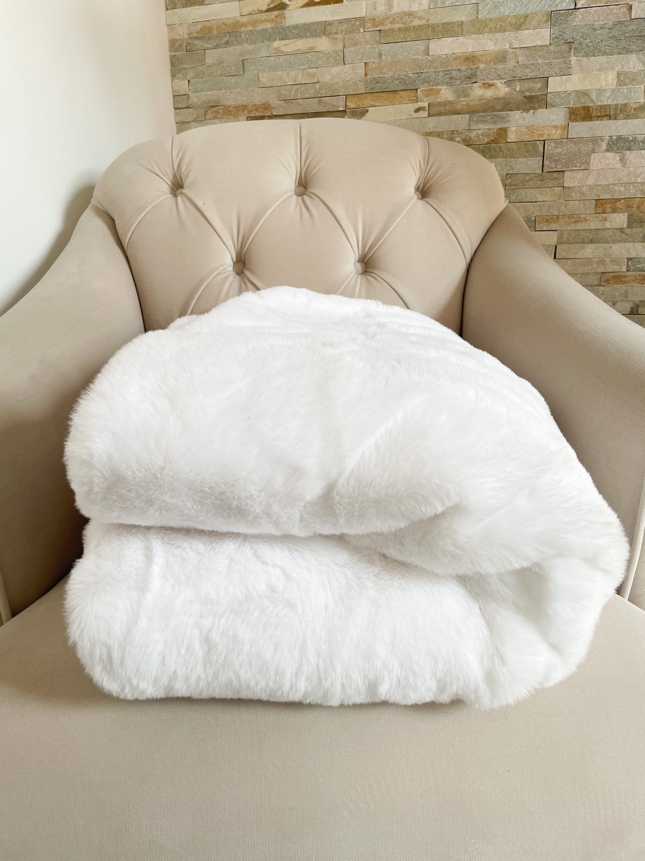 White Faux Fur Throw White Throw Blanket Throw Bed & Sofa Etsy UK