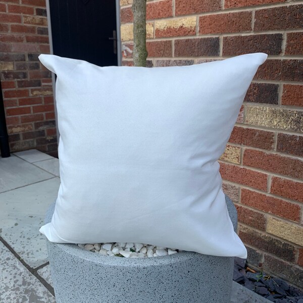 White Waterproof Cushion Cover, White Garden pillow, Handmade Cushion Cover, Outdoor Cushions, Garden cushions, Housewarming Gift