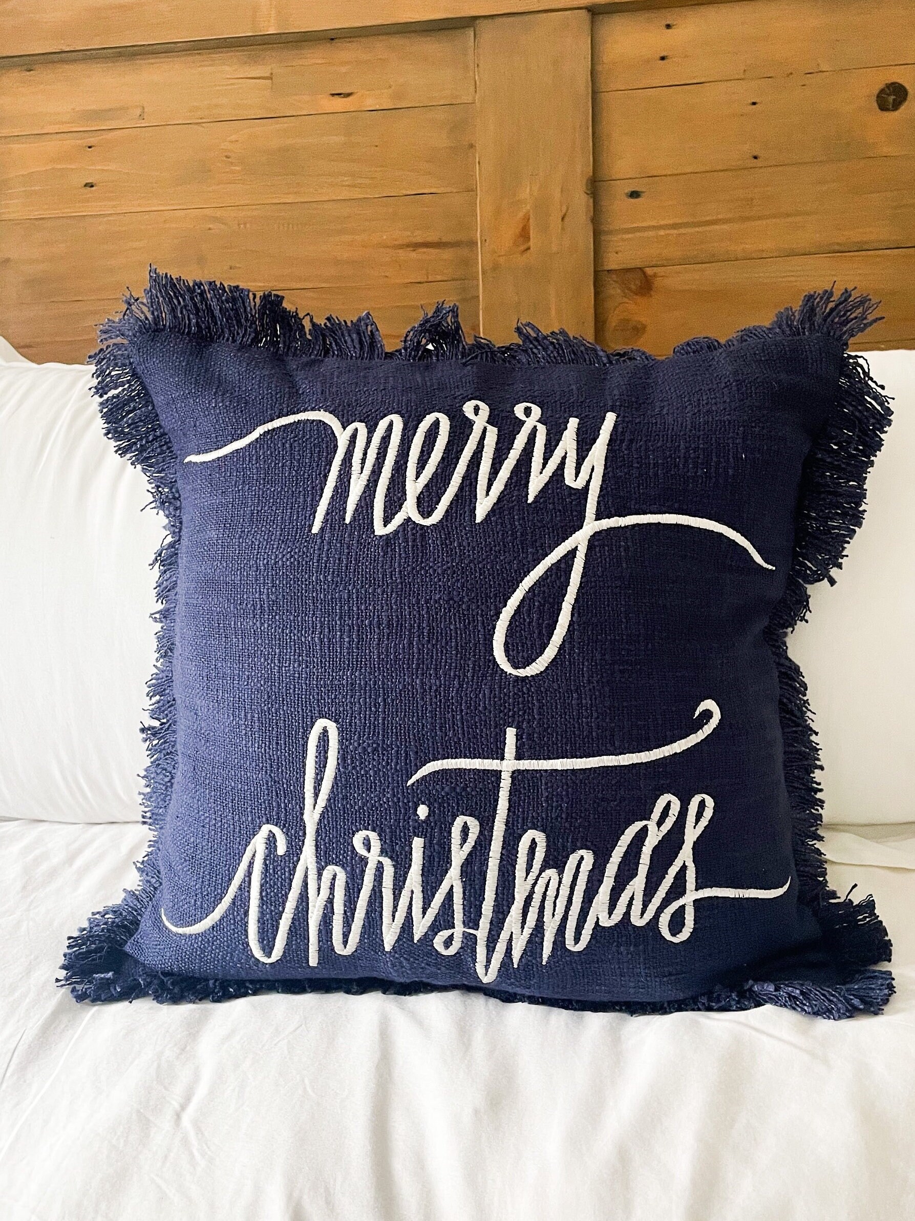 Blue top christmas cushions