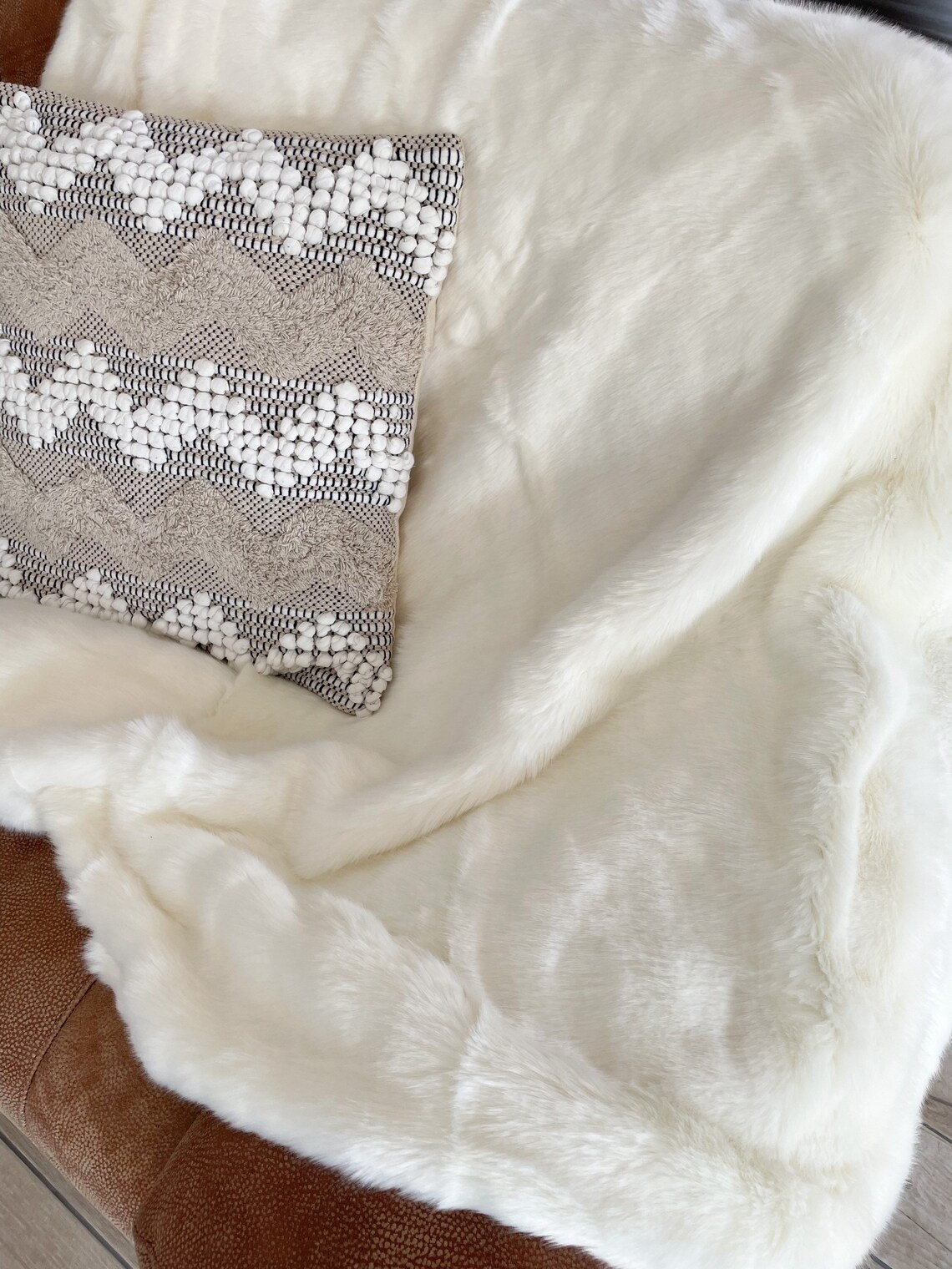 Cream Faux Fur Throw Cream Artic Throw Blanket Throw Bed & Etsy UK