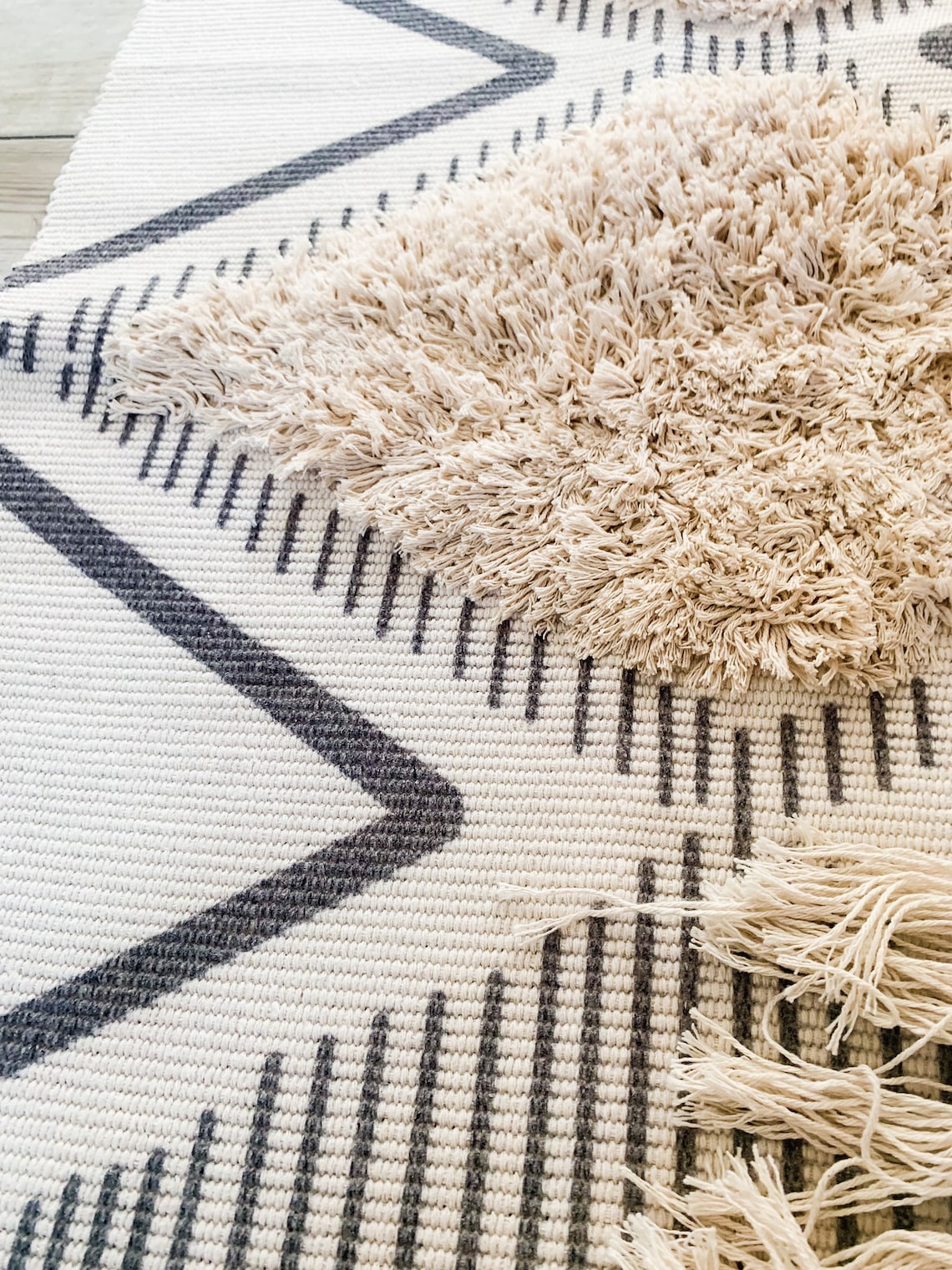 White Hallway Runner Boho Style Boho Floor Rug White and | Etsy