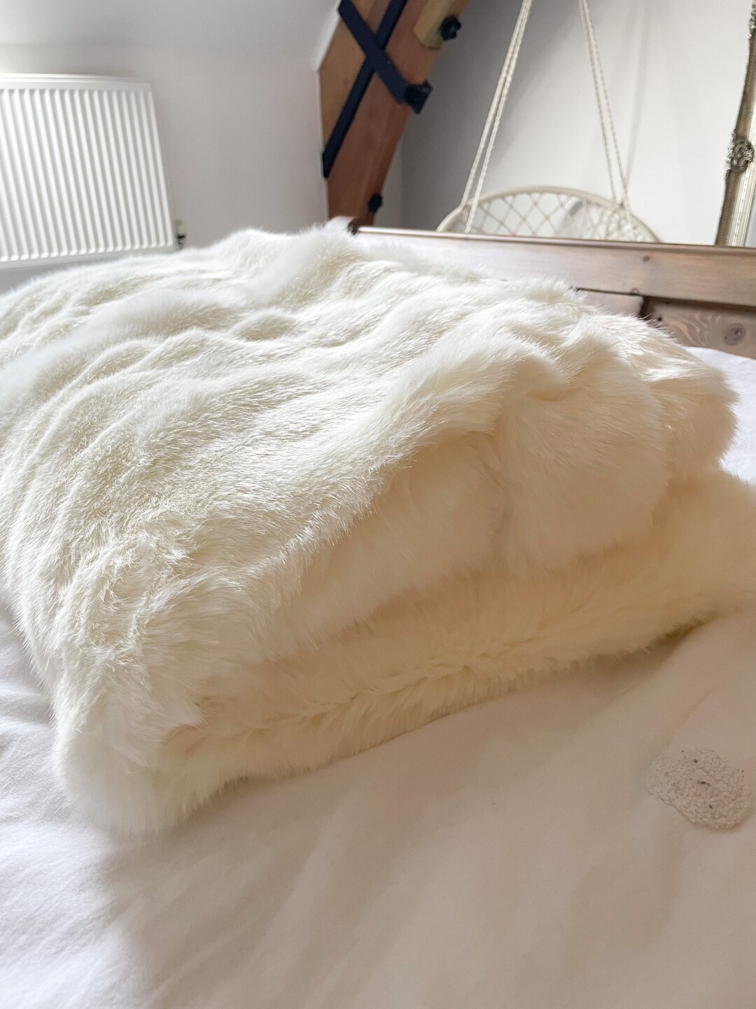 Cream Faux Fur Throw Cream Artic Throw Blanket Throw Bed & Etsy UK