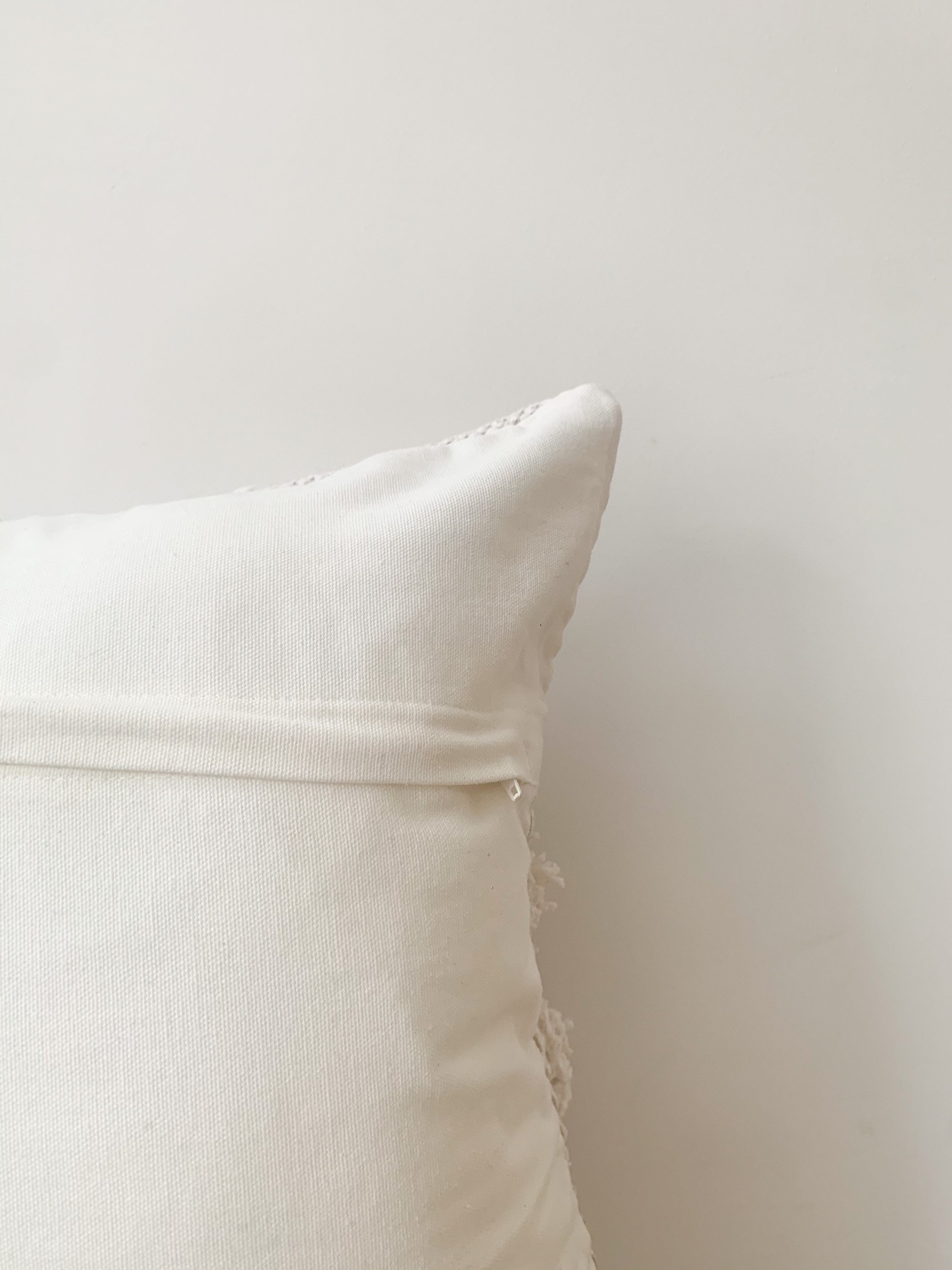 White Boho Cushion Cover Throw Cotton 