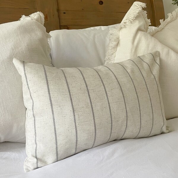 Lumbar Throw Pillow Ivory
