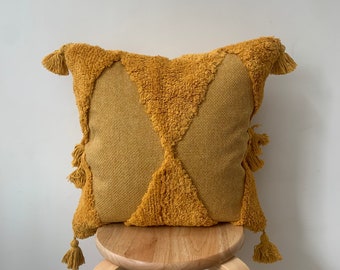 rectangle mustard cushion