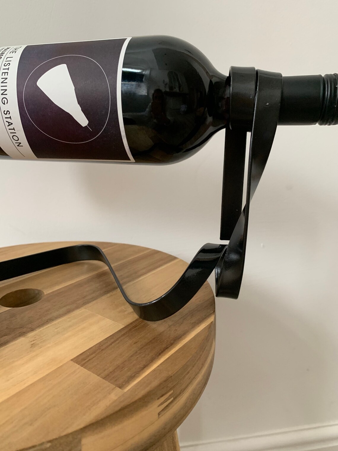 Metal Wine Holder Wine Bottle Holder Ribbon Wine Ornament Etsy