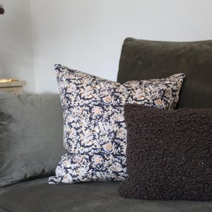 brown earthy vintage cotton cushion 45x45cm