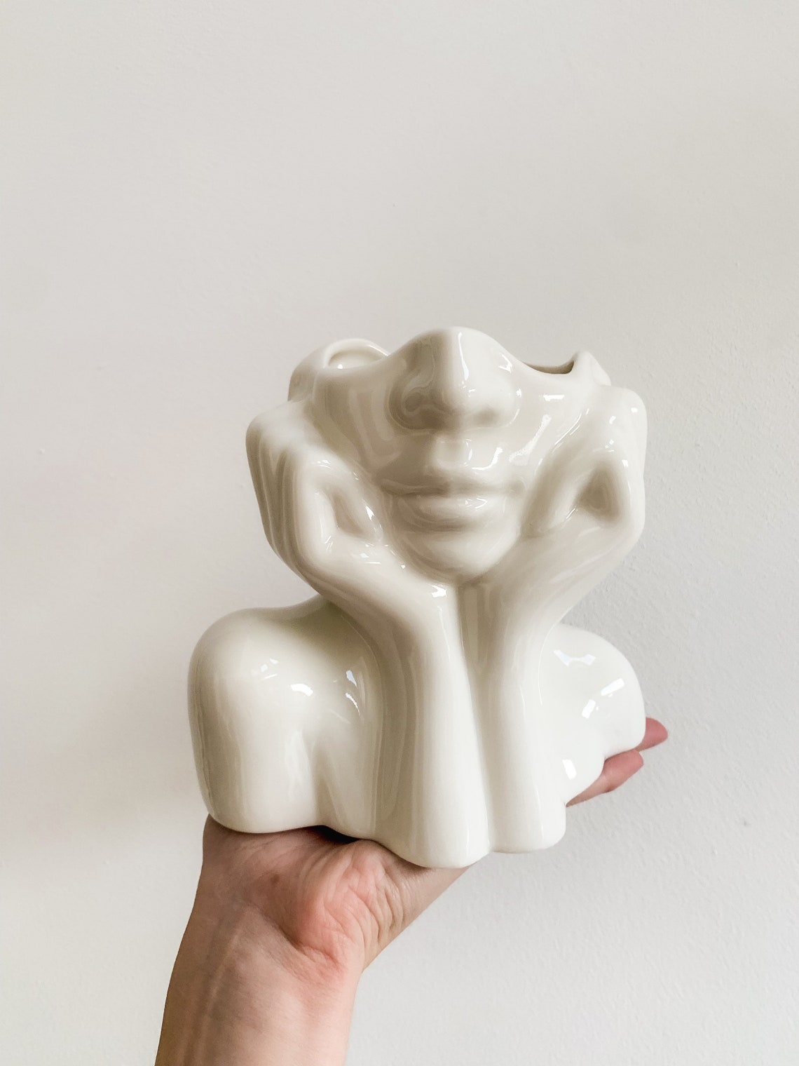 Face Planter Vase in White Face Vase in the UK Nordic Style Etsy UK