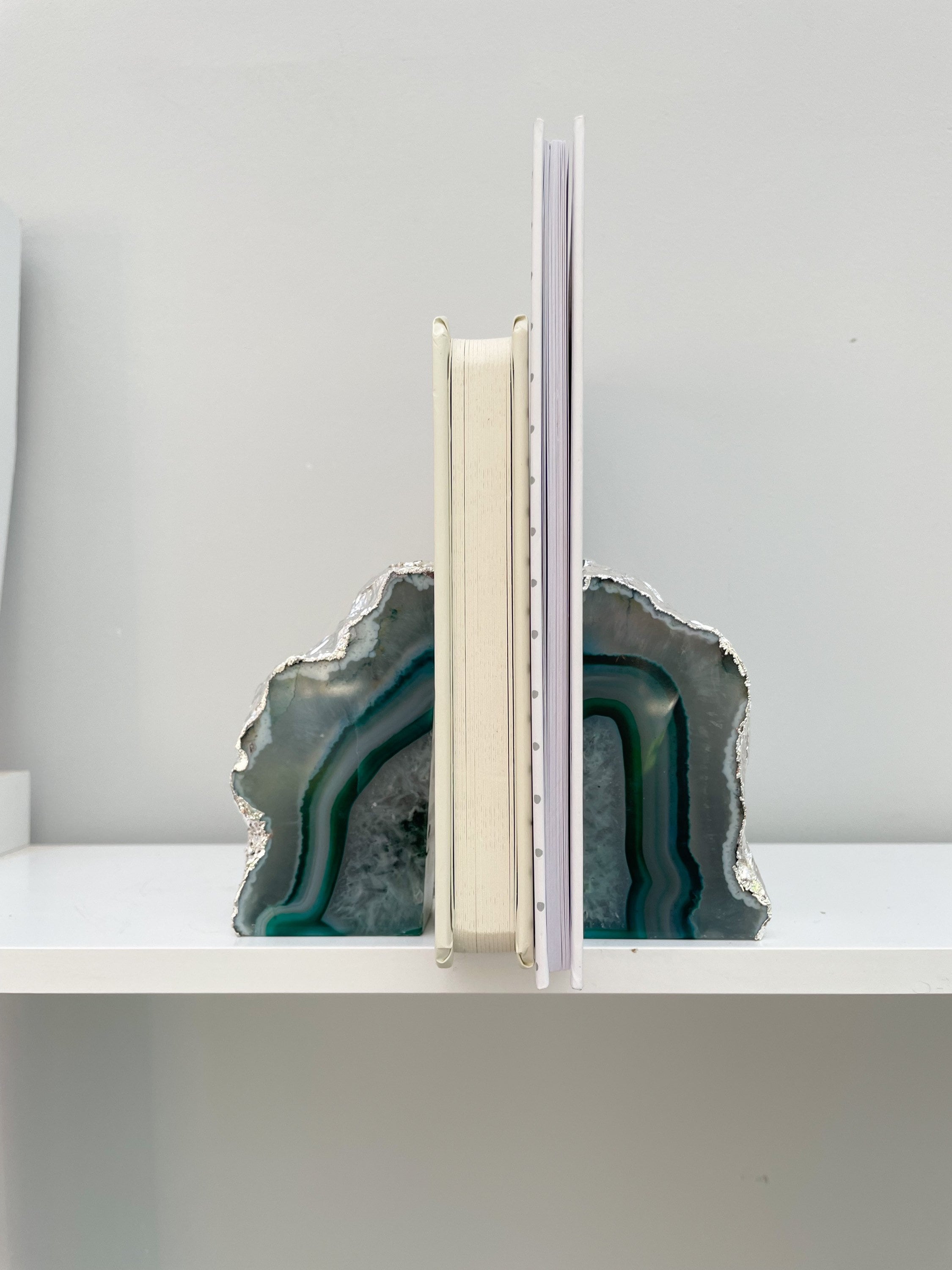 グリーンアゲート/ブックエンド