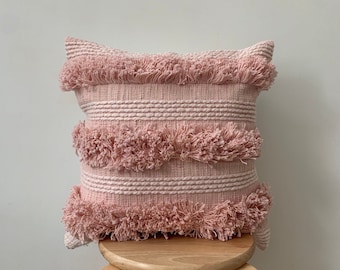 pink boho pillow