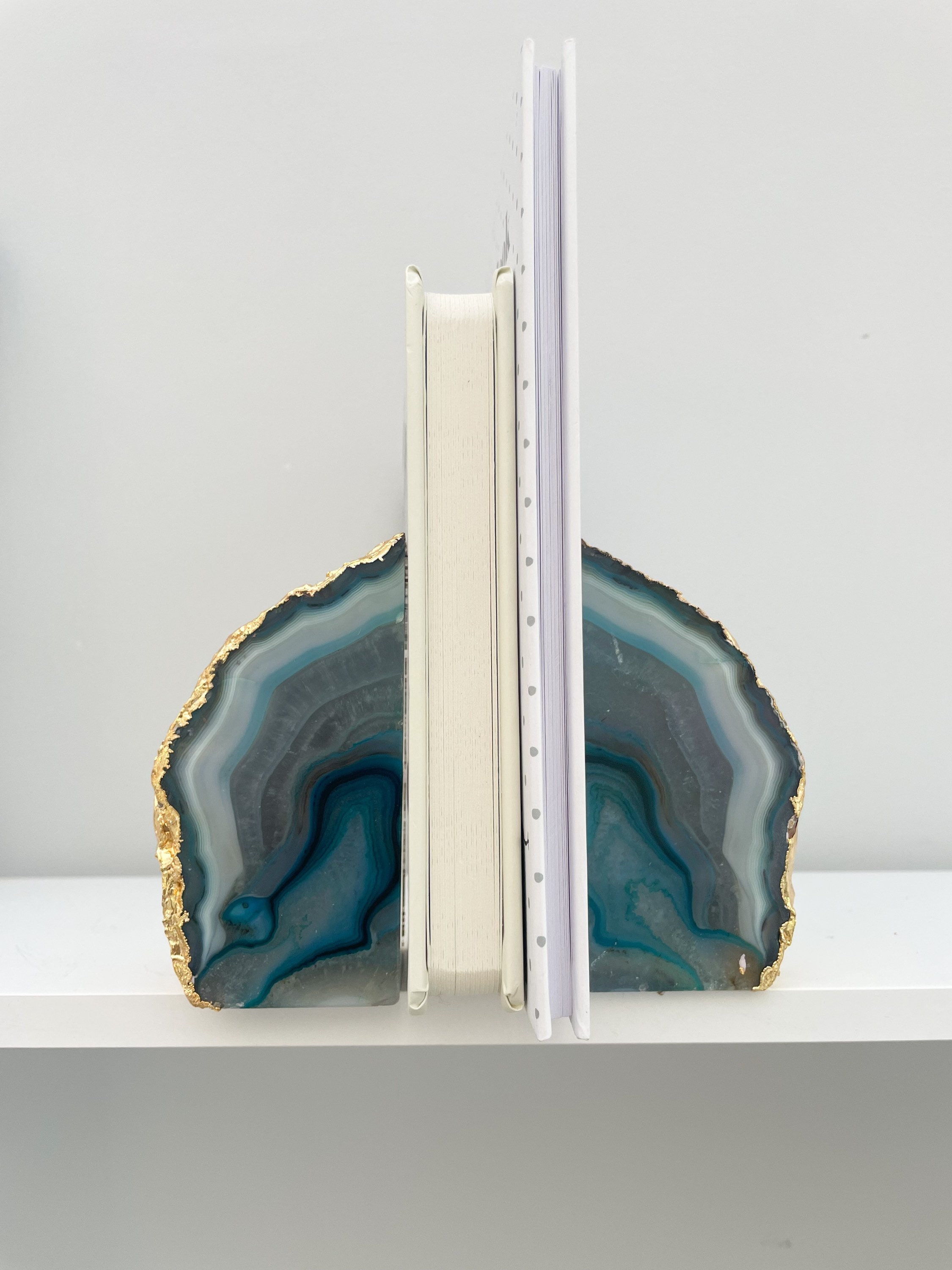 グリーンアゲート/ブックエンド