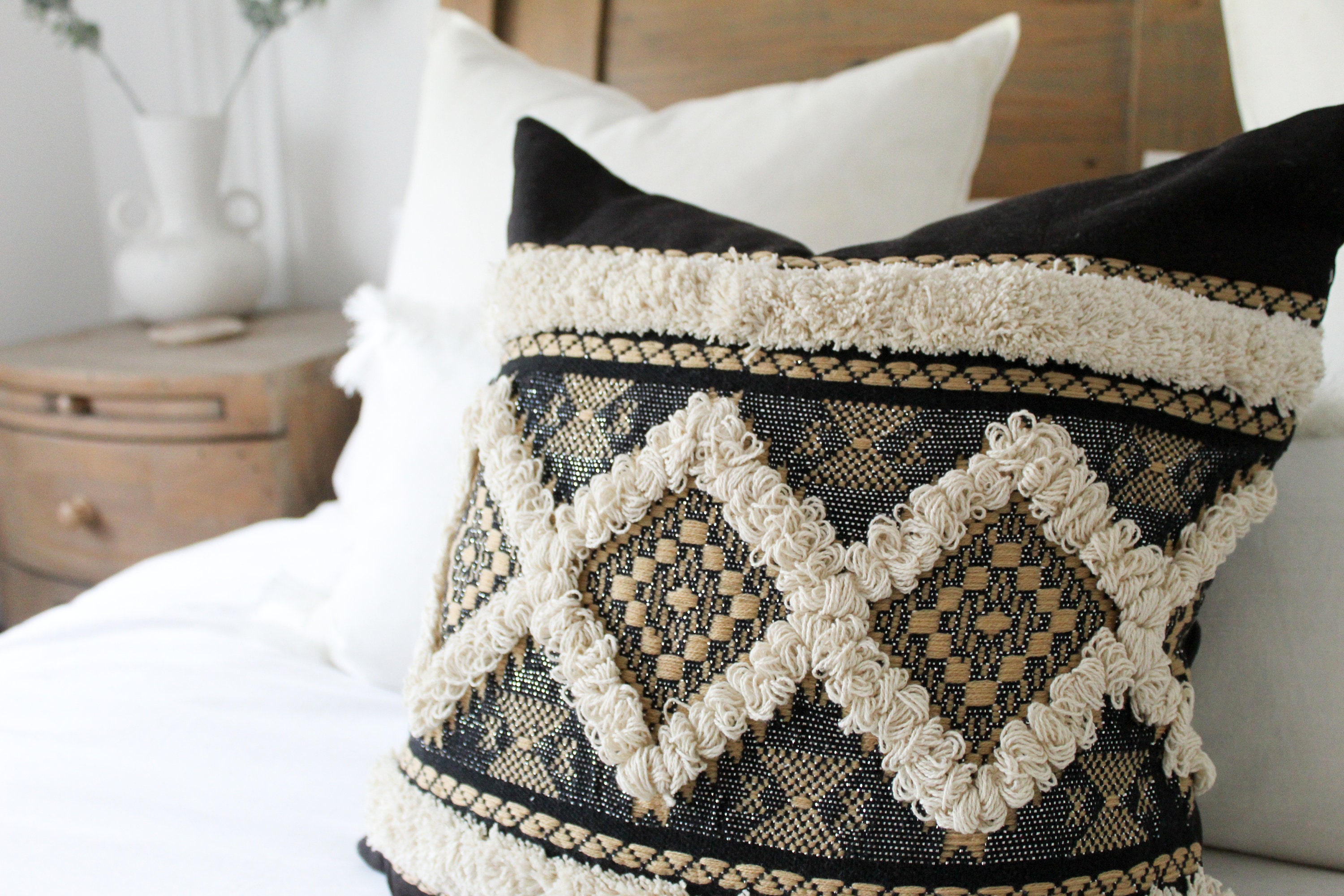 Black decorative cushions sale