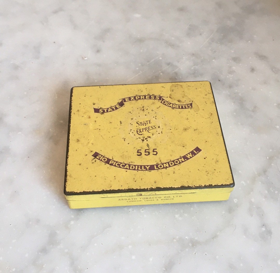 Vintage Cigarette Tin State Express 555 - Etsy