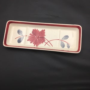 French vintage soap/ trinket dish hand painted