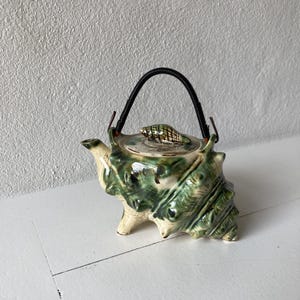 Majolika zabytkowa muszla konchowa 1 filiżanka czajniczek