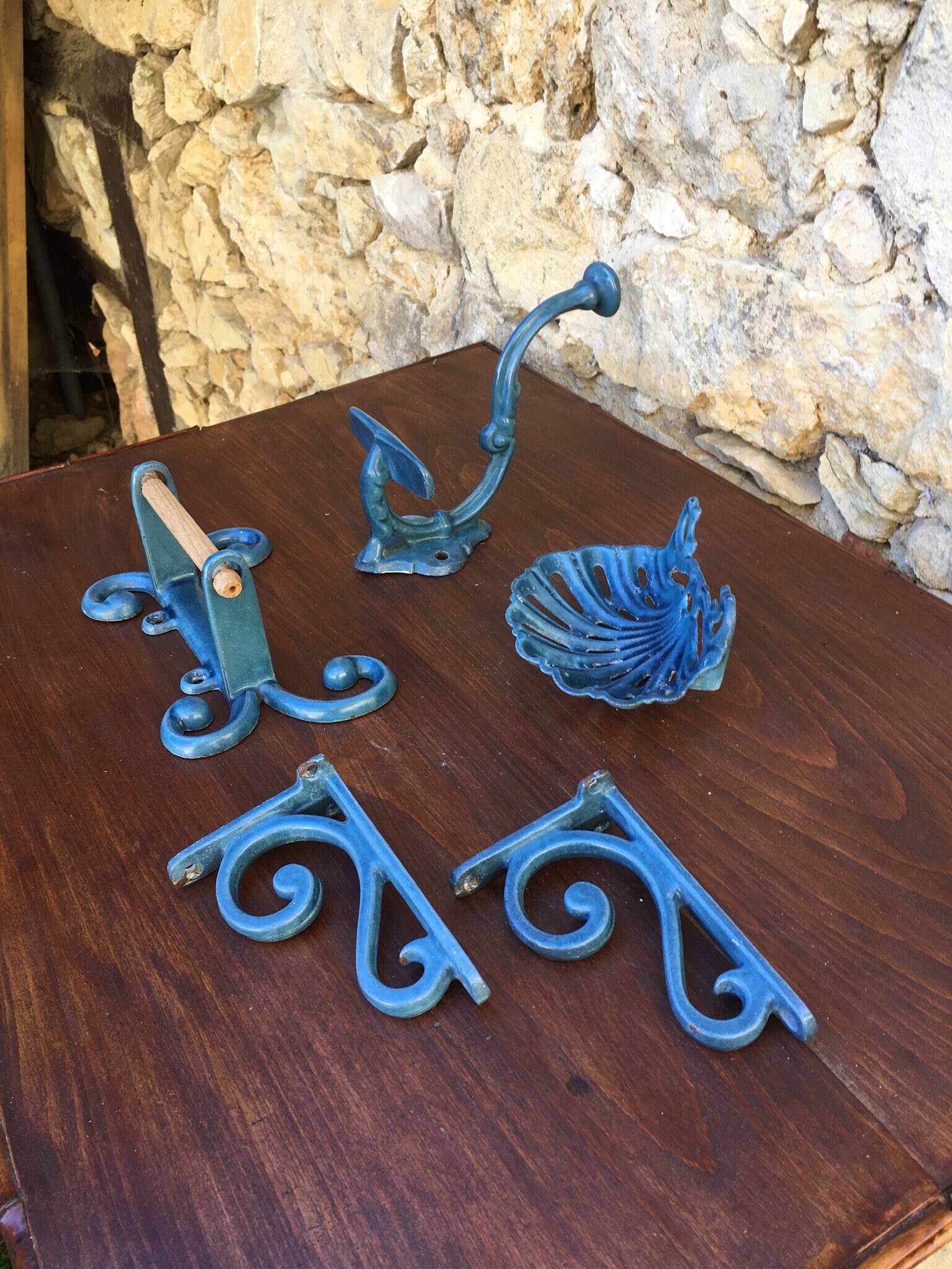 Antique French Cast Iron Bathroom Accessories Etsy