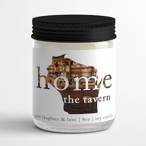 The Tavern Soy Candle: Wisconsin Gift, Tobacco & Caramel Scent