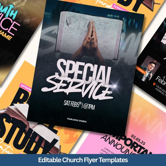 Editable Church Flyer Templates: Canva Designs (PDF Download)
