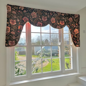 19th century antique French chateau pelmet curtain