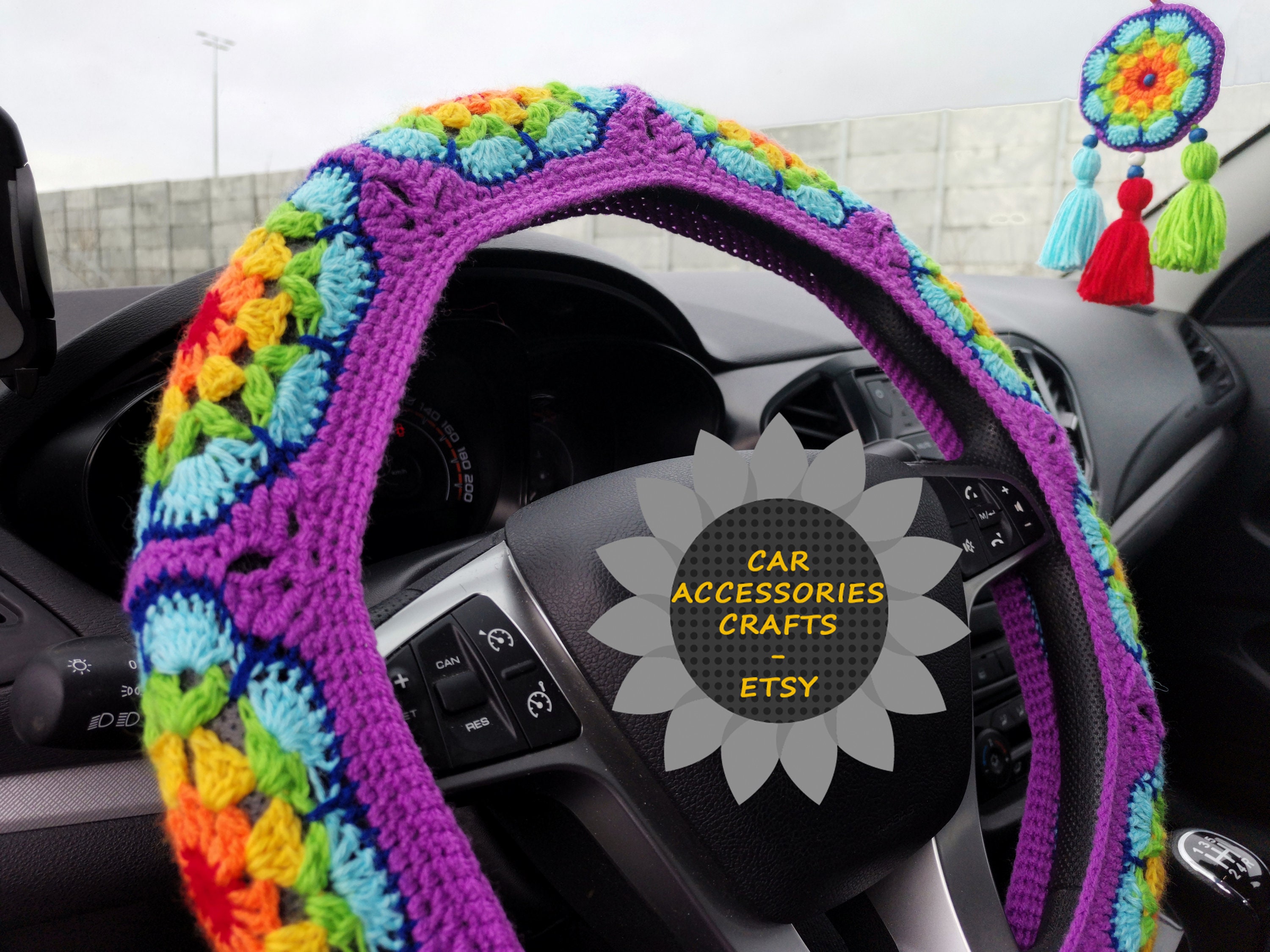 Boho car charm Best car accessories Rear view mirror Etsy