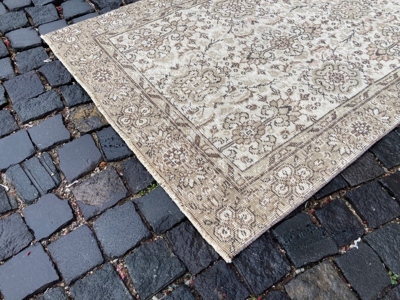 Vintage rug Carpet Turkish rug Kilim Handmade rug Bohemian rugs Wool rug Oushak rugs 100 x 200 cm = 3,2 x 6,5 ft Area rug
