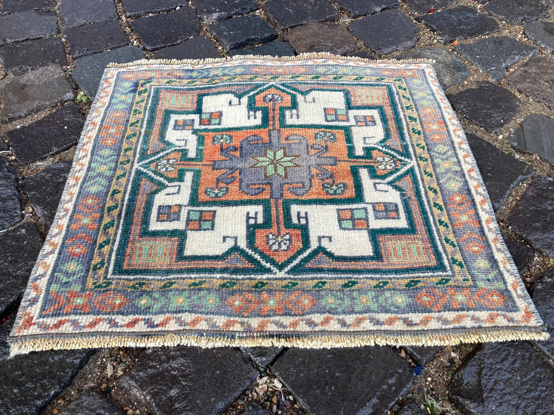 Ethnic rug Vintage rug Boho decor Handmade rug Wool rug Etsy