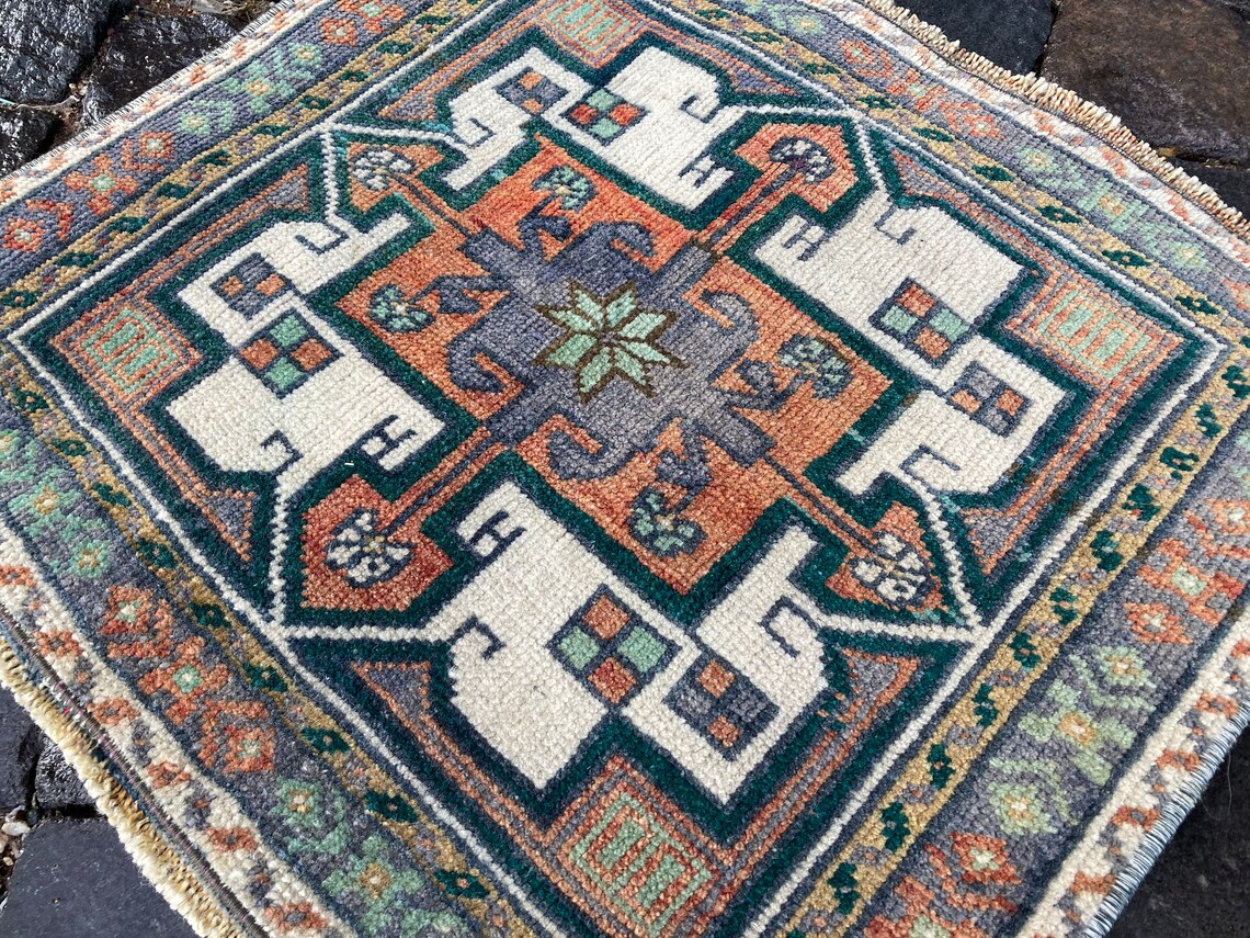 Ethnic rug Vintage rug Boho decor Handmade rug Wool rug Etsy