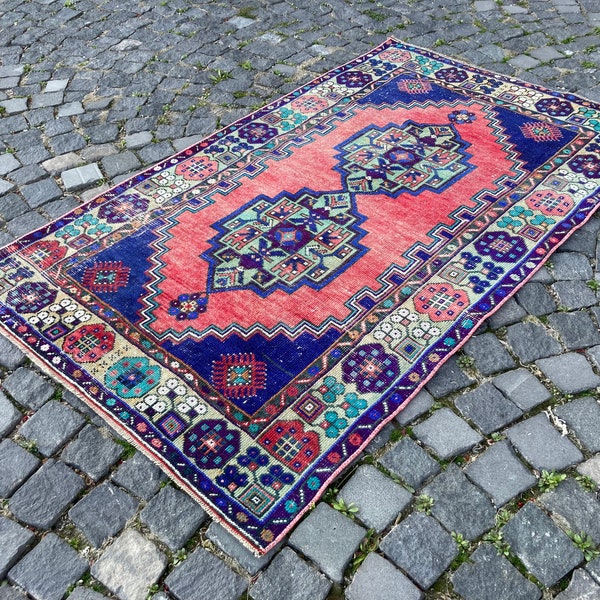 Turkish rug, Vintage rug, Handmade rug, Boho decor, Home decor rug, Floor rug, Organic wool rug Oushak rug, Turkey rug 3.6 x 6.1 ft Area Rug