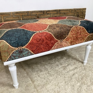 Ottoman Bench – Handmade Upholstered Entryway Bench, End of Bed Seating, Modern Farmhouse Furniture