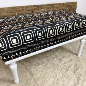 Handmade Ottoman, Bench, Custom Size, Turkish Rug Bench, Upholstered Bench, Boho Decor, Piano Seat, Dining Table Bench Bedroom Hallway Bench