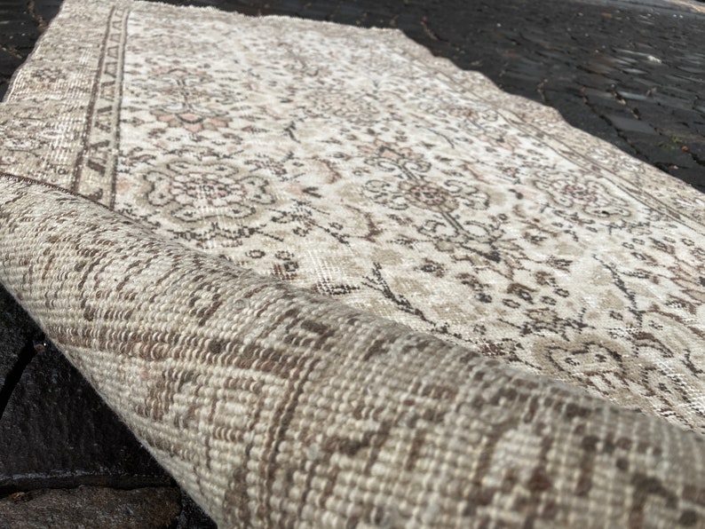 Vintage rug Carpet Turkish rug Kilim Handmade rug Bohemian rugs Wool rug Oushak rugs 100 x 200 cm = 3,2 x 6,5 ft Area rug