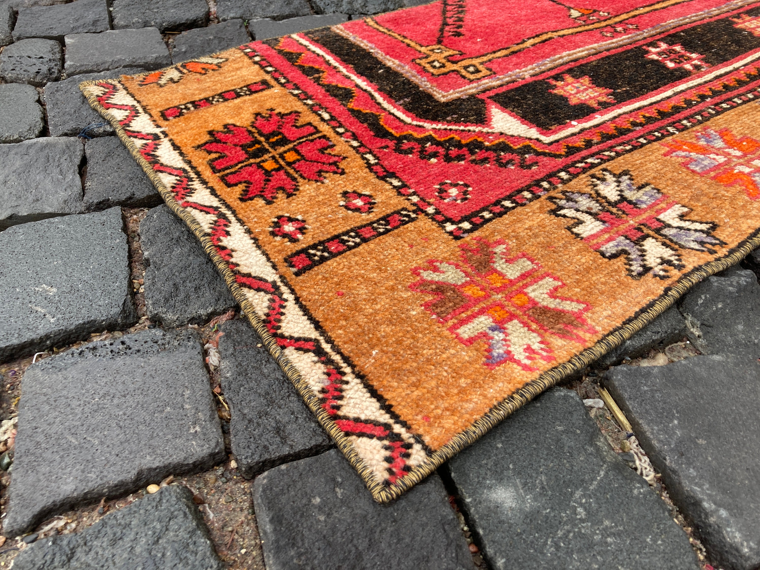 Bath rug Small rug Vintage rug Wool rug Home decor Bath Etsy