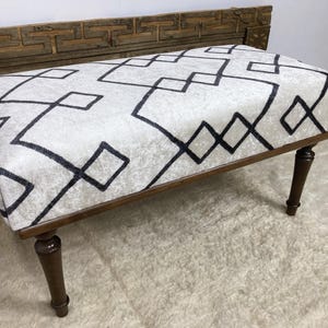 Ottoman Bench – Handmade Upholstered Entryway Bench, End of Bed Seating, Modern Farmhouse Furniture