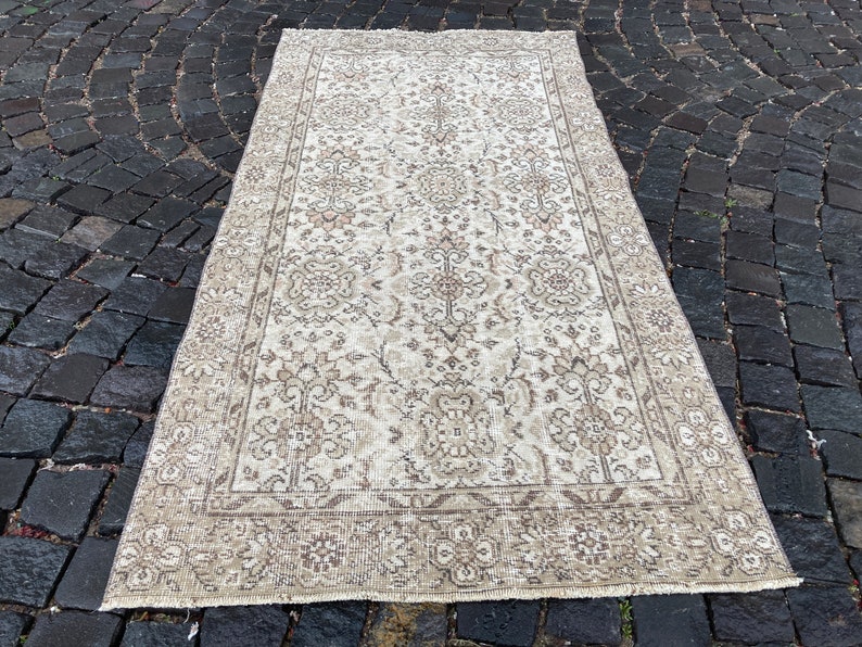 Vintage rug Carpet Turkish rug Kilim Handmade rug Bohemian rugs Wool rug Oushak rugs 100 x 200 cm = 3,2 x 6,5 ft Area rug