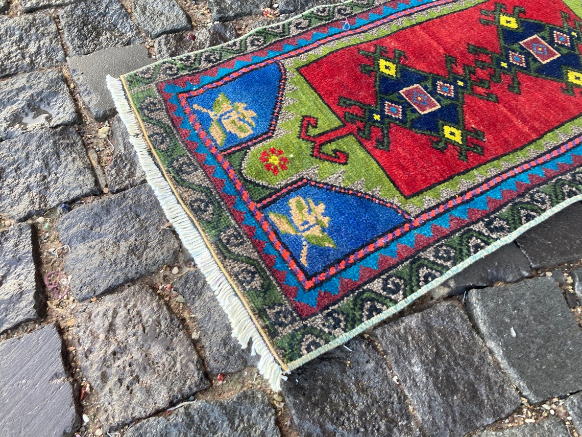 Kitchen rug Small rug Doormats Vintage rug Handmade rug Etsy