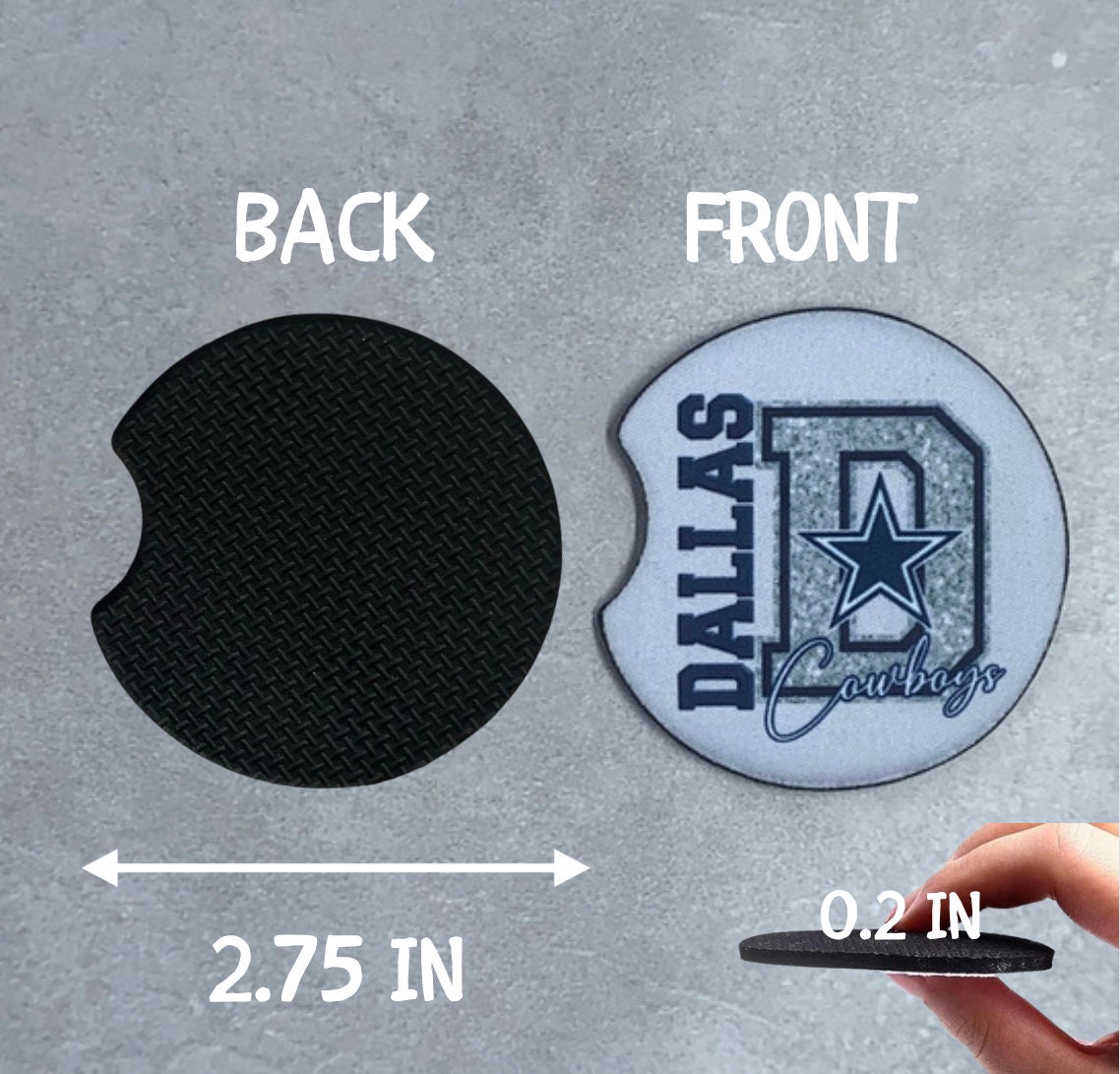 Dallas Cowboys Car Coasters Set of 2 Etsy
