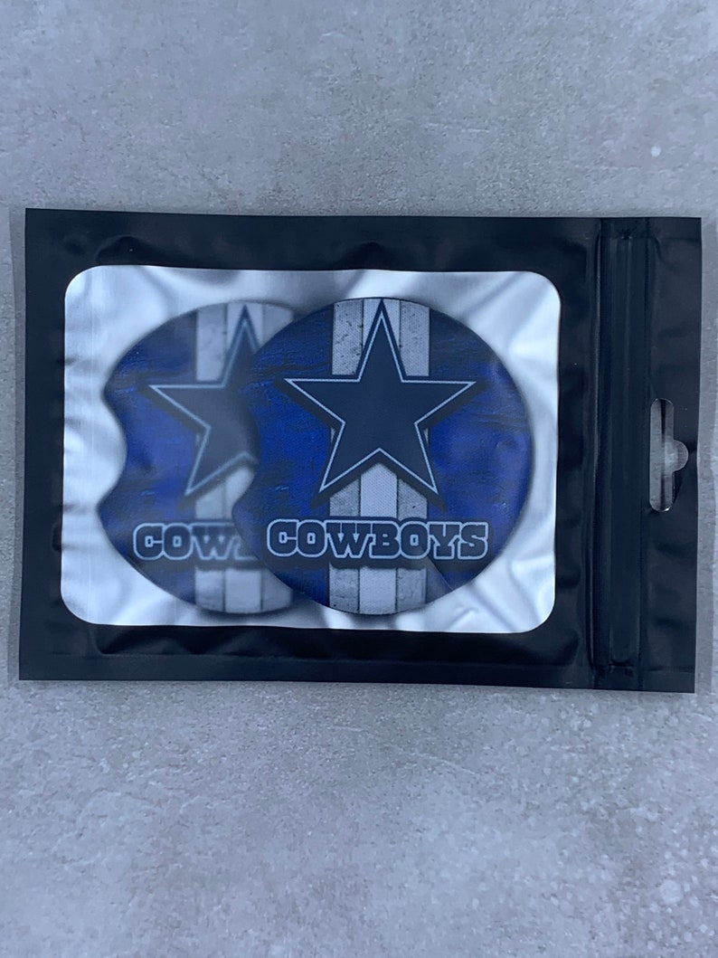 Dallas Cowboys Car Coasters Set of 2 Etsy