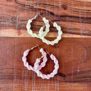 Macrame Hoop Earrings // Boho Earrings // Earrings // Hoop Earrings // Gift ideas