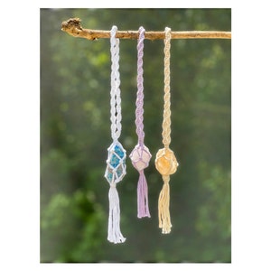 Crystal Car Charm // Macrame car charm // Rearview Mirror Charm // Handmade Car Accessories // Boho // Gift Idea