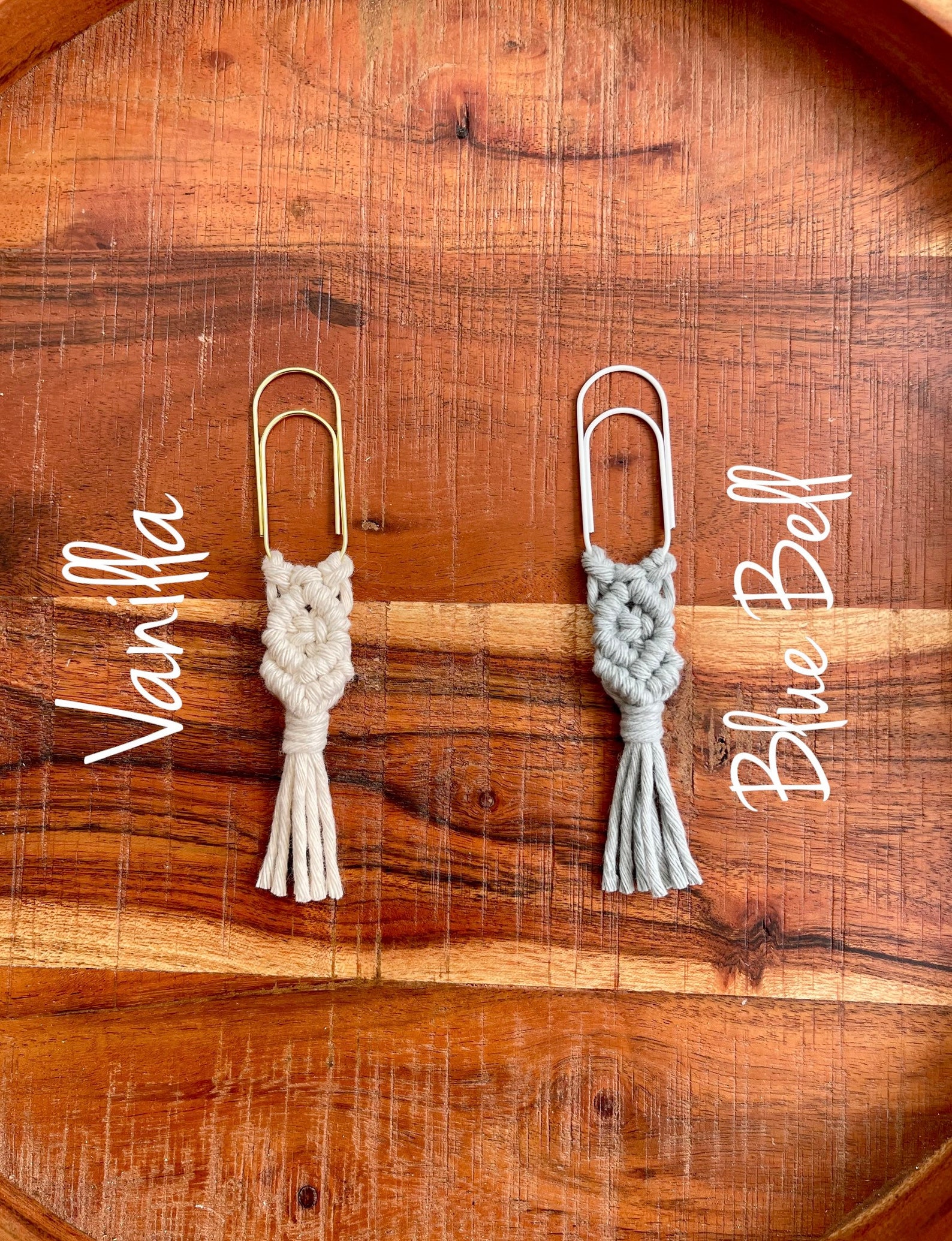 Macrame Bookmark // Macrame Paper Clip Bookmark // Macrame Etsy