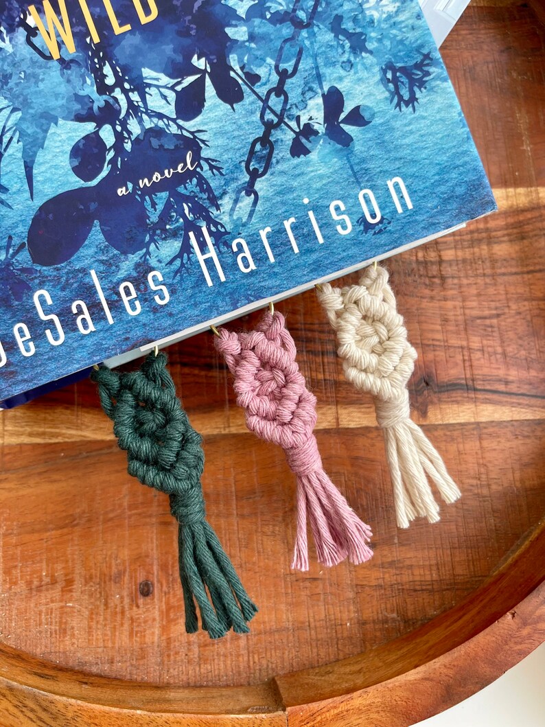 Macrame Bookmark // Macrame Paper Clip Bookmark // Macrame Etsy