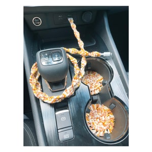 Macrame Car Coasters & iPhone charger // Car Coasters // iPhone Charger // Macrame Phone Charger // Gift Idea