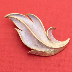 Silver and Gold Fern Leaf Brooch By JJ F14