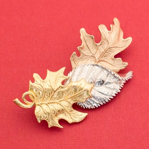 Vintage Multi-Colored Leaf Brooch By Avon F11