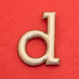 Vintage Carta d Silver Tone Brooch Word - F7