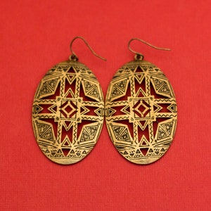 Ancient Pre-Dynastic Style Dangle Earrings F9