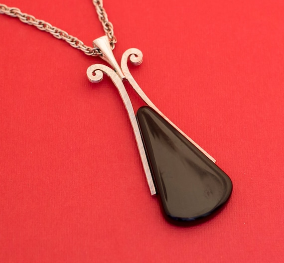 Vintage Gothic Style Statement Large Pendant Neck… - image 1