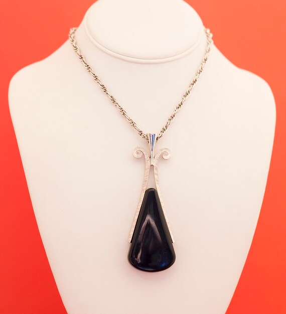 Vintage Gothic Style Statement Large Pendant Neck… - image 2