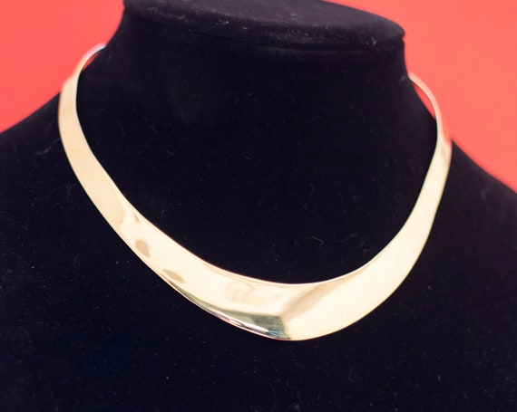 Vintage Gold Choker Necklace 16 Inch F1 